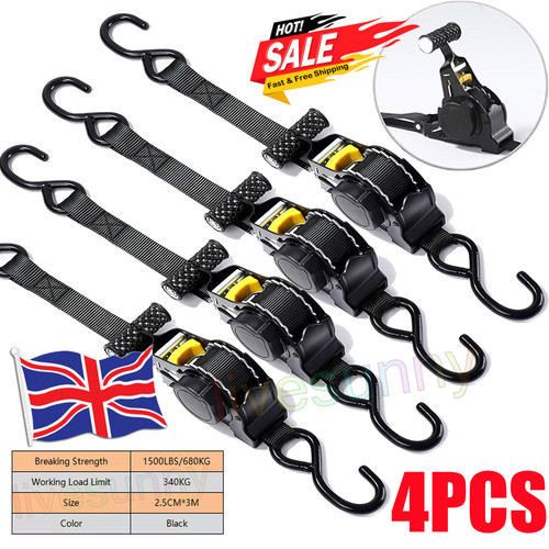 Automatic ratchet tie down - 4x,