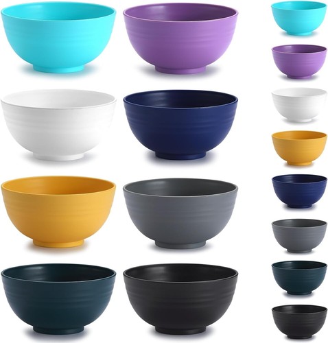 8pc cereal bowls plastic - plastic, salad