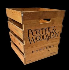 Wooden Crate for Champagne, Wine, etc. Porters & Woodman Hampers