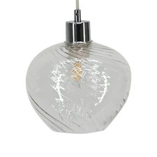 Modern Clear Swirl Glass Globe