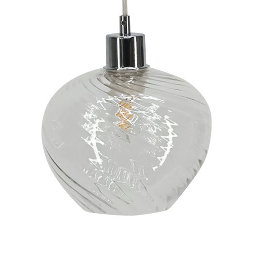 Modern clear swirl glass - swirl, globe