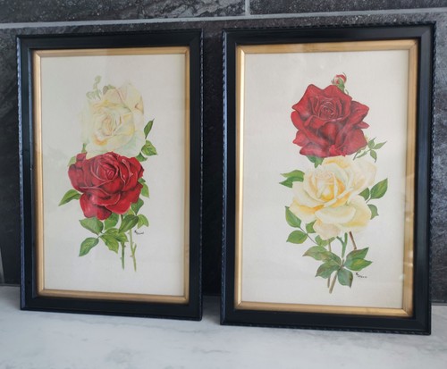 Vintage pair framed - pair, of