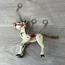 Muffin the Mule Marionette Puppet 1950s Vintage Diecast Metal - Missing Leg