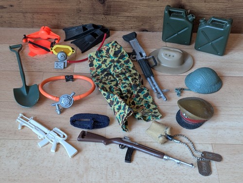 Vintage action man - man, accessories
