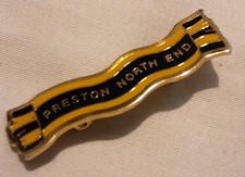 Preston North End Memorabilia- Vintage Scarf Shaped Pin Badge  RARE!!