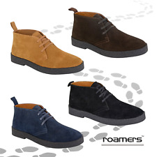 Mens Roamers Desert Boots Suede Ankle Leather Lining Wallabee Casual Lace Shoes