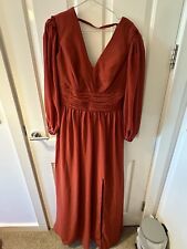 burnt orange bridesmaid dress