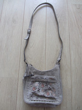 NEXT Tan Embroidered Flower Shoulder / Cross Body  Bag  - Ladies Handbag