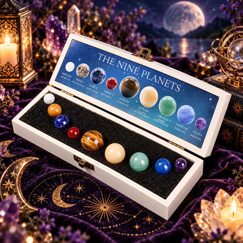 Nine planets crystal gemstone - nine,