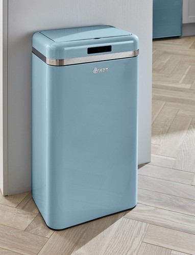 Swan retro blue - retro, square