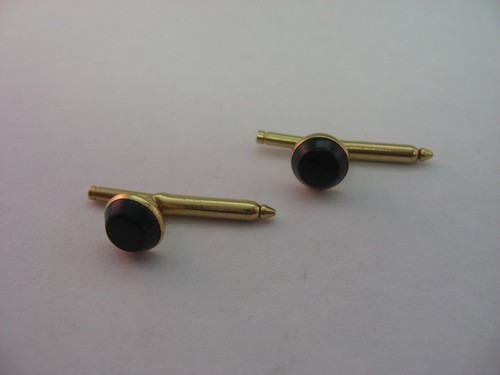 Vintage gold tone tuxedo shirt - tuxedo,