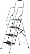Easylife 4 Step Safety Ladder. Multi-Purpose Ladder, H159cm, 10kg - Fully
