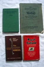 Vintage Car Motor Bike Maintenance Books  x 4 Ford Consul, Royal Enfield, Norton