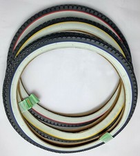 VINTAGE 24" BIKE PREWAR SCHWINN STYLE CYCLE BICYCLE TIRES GOODYEAR PATTERN.