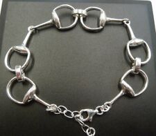 Horse Bit Snaffle Bracelet Sterling Silver.925 Solid Equestrian Horse Bit Solid