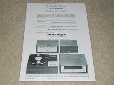 Marantz 1966 Ad, 1 page, 10B Tuner, 8B Amp, SLT-12 Turntable, 7T Preamp, Article