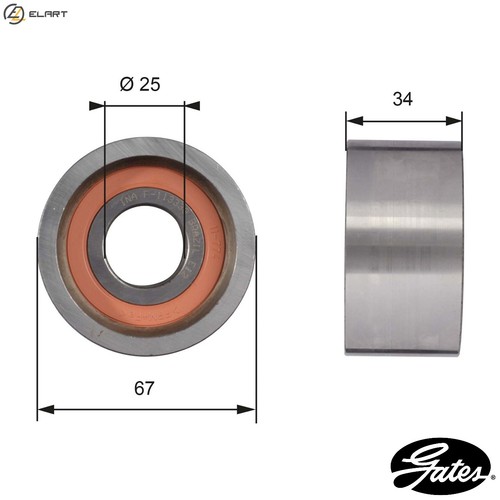 Deflection pulleyguide pulley - deflection,