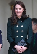 Etui Dark Green Croc Clutch Bag, ASO Royal Kate, NEW