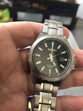 Seiko Kinetic Watch With Stainless Steel  Strap 5M82-0AS0 UnUsed Working