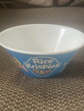 2017 Kids Small Kellogg’s Official Rice Krispies Breakfast Bowl Plastic Blue
