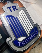 TRIUMPH TR BADGE AUTO WALL ART