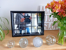Mirror Display Case Cabinet Ornament Dinky Toys Jewellery Trinket Wood Glass