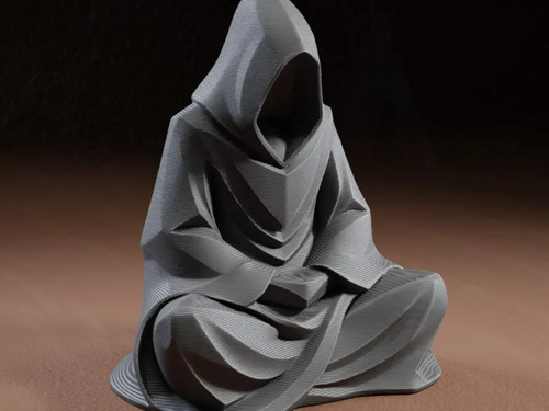 Hooded mystic monk statue - hooded,