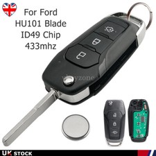 For 2016- 2019 Ford Transit Custom MK8, Transit 433MHz Remote Key Fob ID49 Chip