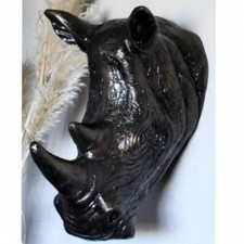 Large Rhino Head Bust Wall Art