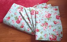 Ikea Rosali Blue Cath Kidston Double Duvet Cover 4 Pillowcases Roses Gingham 