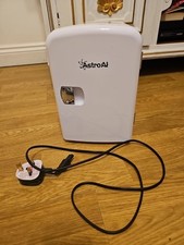 ASTRO AI Mini Fridge with mains lead 4 litre Portable White Warm Cools DC option