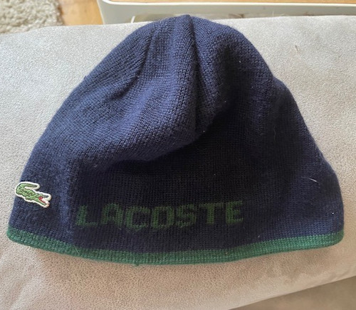 Lacoste beanie blue and green - blue,