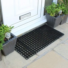 Honeycomb Door Entrance Mat Heavy Duty Non Slip Dirt Catcher Rubber Outdoor