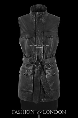 Womens leather waistcoat - leather,