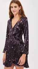 topshop star print wrap dress