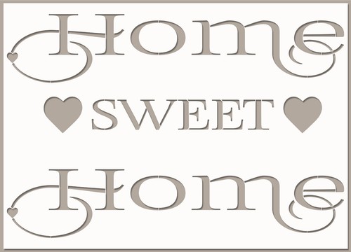 Home sweet stencil letters - sweet,