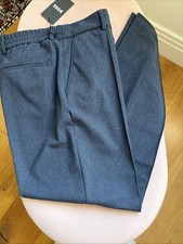 HUGO BOSS GOLF P-PERIN PERFORMANCE STRETCH TROUSERS SZ 34R BLUE BNWT RRP £199🤩