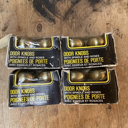 Vintage brass door knobs - brass, knobs.