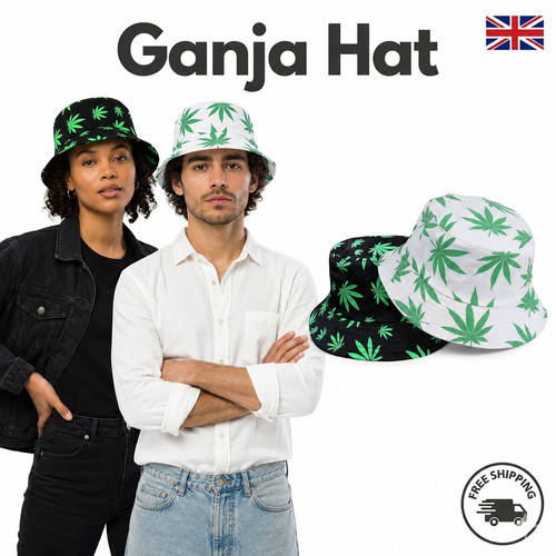 Ganja weed leaf bucket hat - bucket,