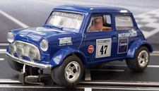 Old Stock 1:32 = Rare Scalextric Mini Cooper Motaworld #47  (Blue) C393