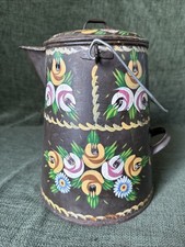 Vintage Barge Ware Coffee Pot Narrow Canal Boat. Hand Painted. Display Prop W237