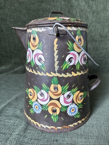 Vintage barge ware coffee pot - vintage,