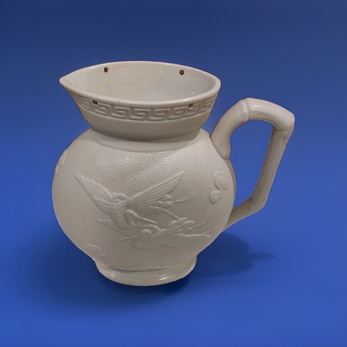 White saltglaze ewer - white,