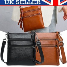 Ladies Cross Body Bag Messenger Large Over Shoulder Satchel Handbag Long StrapUk