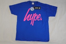 HYPE BLUE PINK SCRIPT T SHIRT NEW OFFICIAL JUST HYPE CLOTHING RARE