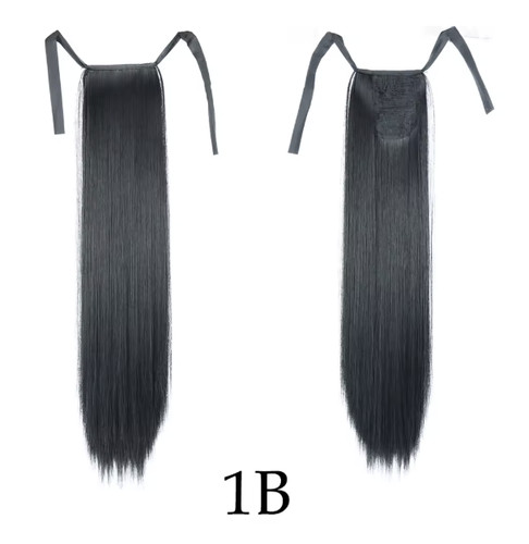Clip ribbon ponytail long - ribbon,