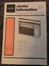 Grundig Portable Radio Party Boy 700 Service manual