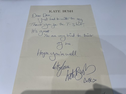 Kate bush original letter - original,