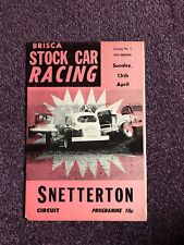 Stock car racing programme Snetterton 15th April 1973 Brisca