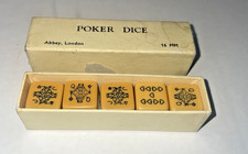 VINTAGE BOXED 16 MM POKER DICE